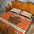 Personalized Ireland Christmas Quilt Bed Set Irish Shamrock Celtic Nollaig Shona Dhuit