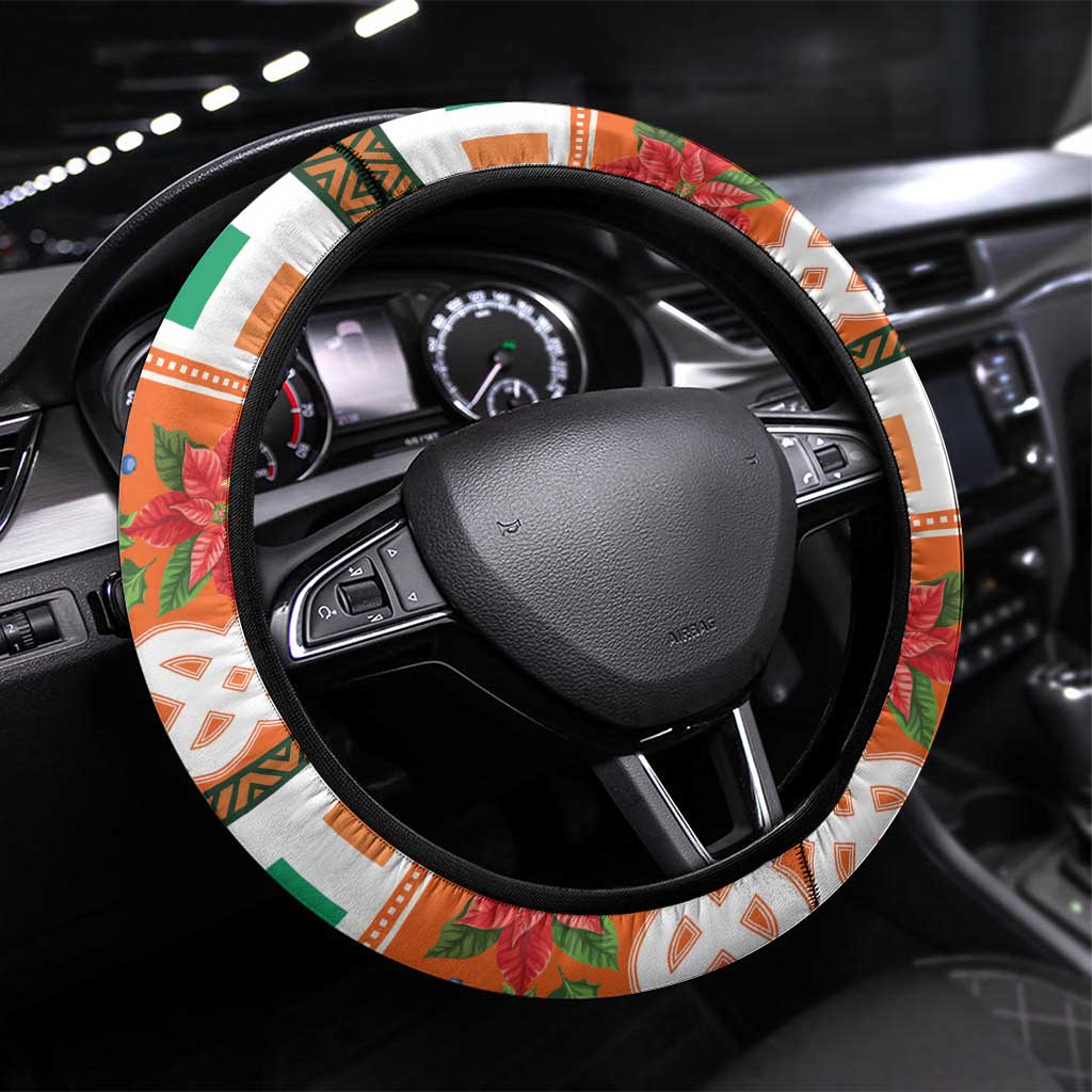 Ireland Christmas Steering Wheel Cover Irish Shamrock Celtic Nollaig Shona Dhuit