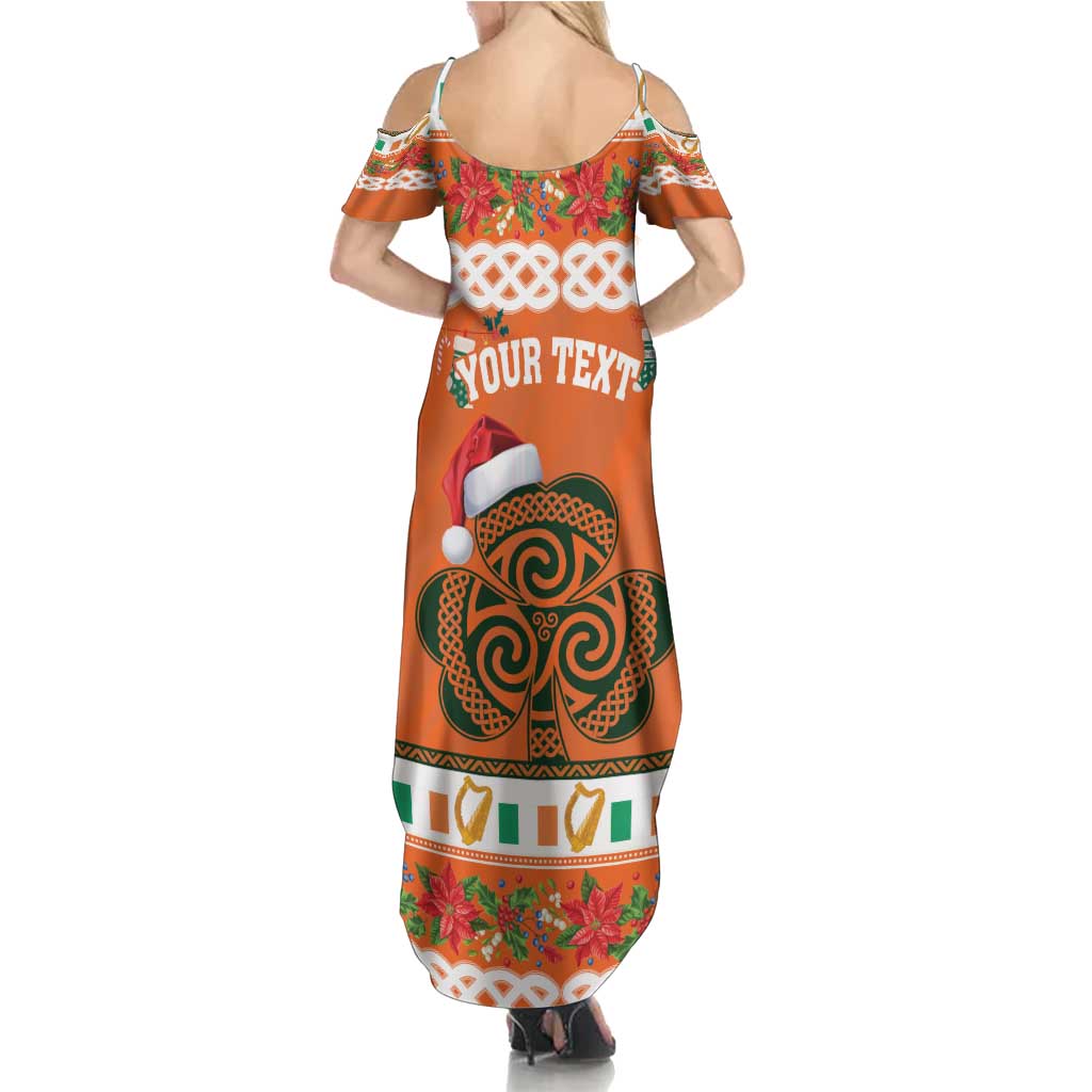 Personalized Ireland Christmas Summer Maxi Dress Irish Shamrock Celtic Nollaig Shona Dhuit