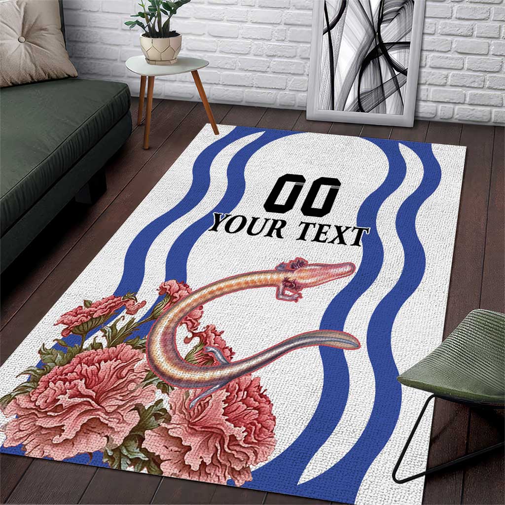 Custom Slovenia Independence Day Area Rug The Olm With Carnation Flowers - Wonder Print Shop