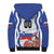 Custom Slovenia Independence Day Sherpa Hoodie The Olm With Carnation Flowers - Wonder Print Shop