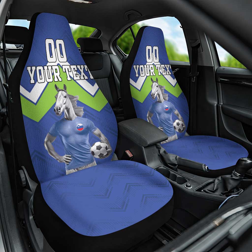 Custom Slovenia Football Car Seat Cover Lipizzaner Horse Sport Style - Wonder Print Shop