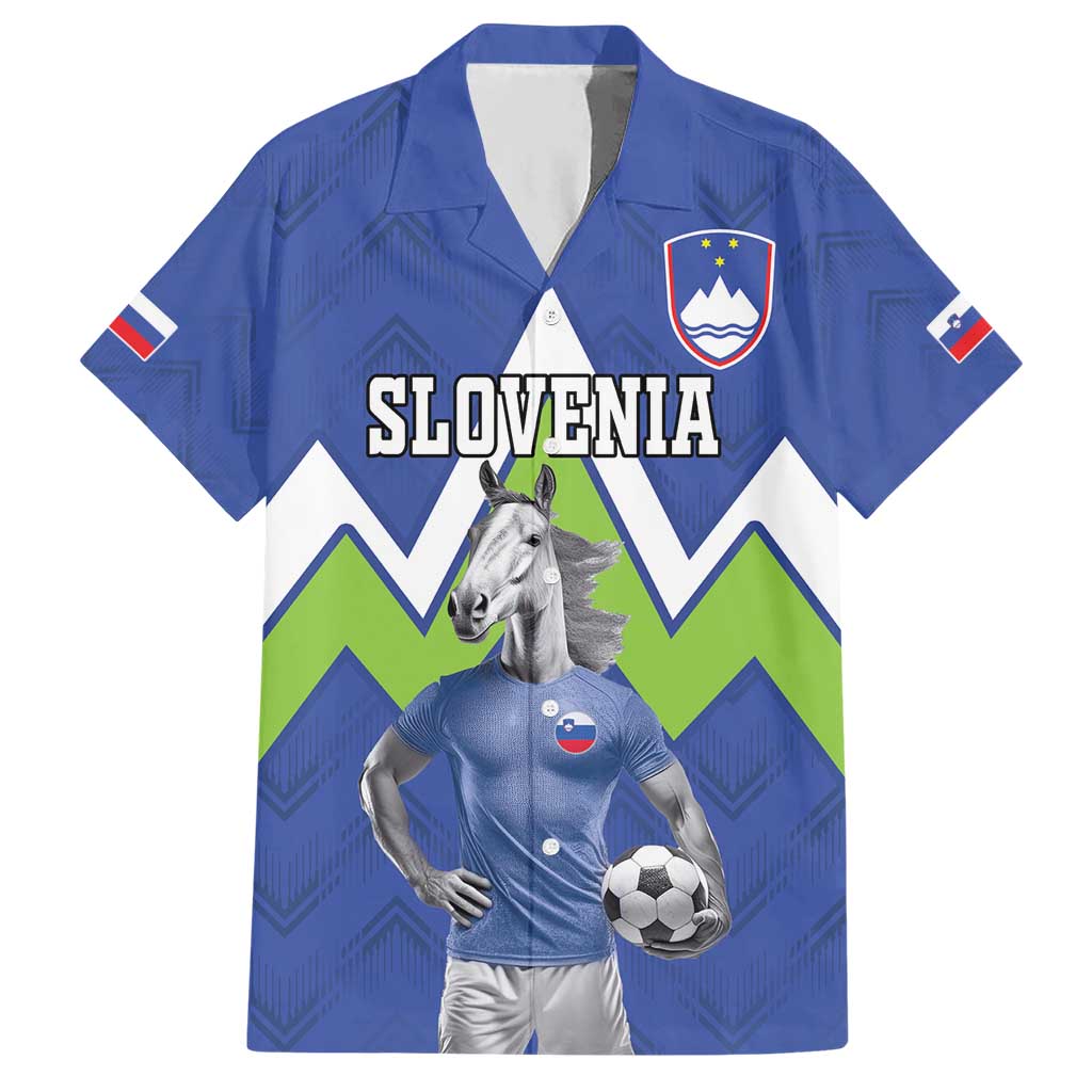 Custom Slovenia Football Hawaiian Shirt Lipizzaner Horse Sport Style - Wonder Print Shop