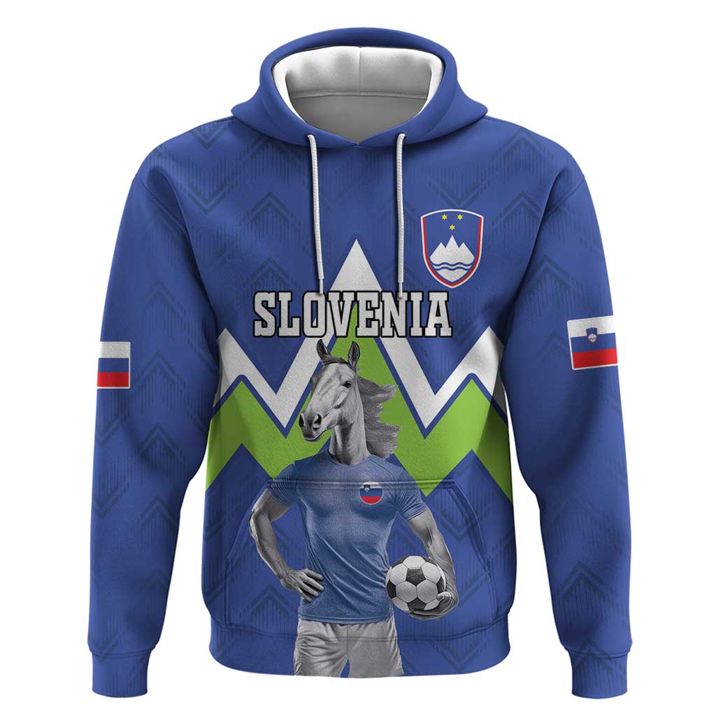 Custom Slovenia Football Hoodie Lipizzaner Horse Sport Style - Wonder Print Shop