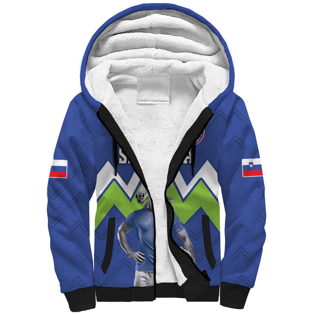 Custom Slovenia Football Sherpa Hoodie Lipizzaner Horse Sport Style - Wonder Print Shop