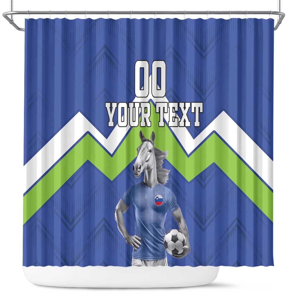 Custom Slovenia Football Shower Curtain Lipizzaner Horse Sport Style