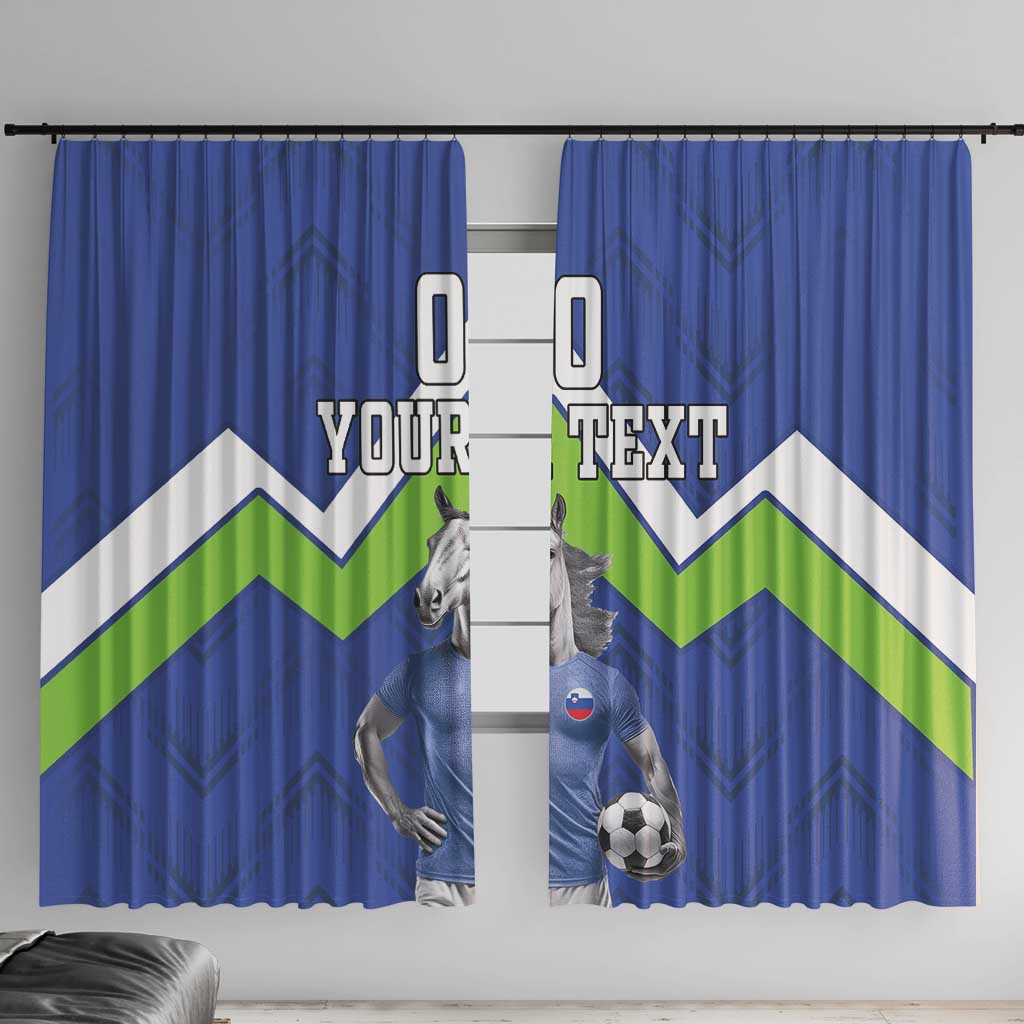 Custom Slovenia Football Window Curtain Lipizzaner Horse Sport Style - Wonder Print Shop