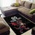 Custom Wales Rugby Area Rug Welsh Dragon Mascot Black Version