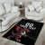 Custom Wales Rugby Area Rug Welsh Dragon Mascot Black Version