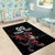 Custom Wales Rugby Area Rug Welsh Dragon Mascot Black Version