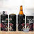 Custom Wales Rugby 4 in 1 Can Cooler Tumbler Welsh Dragon Mascot Black Version