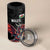 Custom Wales Rugby 4 in 1 Can Cooler Tumbler Welsh Dragon Mascot Black Version