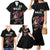 Custom Wales Rugby Family Matching Mermaid Dress and Hawaiian Shirt Welsh Dragon Mascot Black Version - Wonder Print Shop