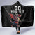 Custom Wales Rugby Hooded Blanket Welsh Dragon Mascot Black Version - Wonder Print Shop