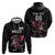 Custom Wales Rugby Hoodie Welsh Dragon Mascot Black Version - Wonder Print Shop