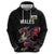 Custom Wales Rugby Hoodie Welsh Dragon Mascot Black Version - Wonder Print Shop