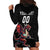 Custom Wales Rugby Hoodie Dress Welsh Dragon Mascot Black Version - Wonder Print Shop