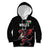 Custom Wales Rugby Kid Hoodie Welsh Dragon Mascot Black Version - Wonder Print Shop