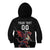 Custom Wales Rugby Kid Hoodie Welsh Dragon Mascot Black Version - Wonder Print Shop