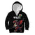 Custom Wales Rugby Kid Hoodie Welsh Dragon Mascot Black Version - Wonder Print Shop