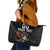 Custom Wales Rugby Leather Tote Bag Welsh Dragon Mascot Black Version