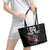 Custom Wales Rugby Leather Tote Bag Welsh Dragon Mascot Black Version