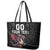 Custom Wales Rugby Leather Tote Bag Welsh Dragon Mascot Black Version