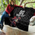 Custom Wales Rugby Quilt Welsh Dragon Mascot Black Version