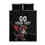 Custom Wales Rugby Quilt Bed Set Welsh Dragon Mascot Black Version