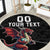 Custom Wales Rugby Round Carpet Welsh Dragon Mascot Black Version - Wonder Print Shop