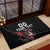 Custom Wales Rugby Rubber Doormat Welsh Dragon Mascot Black Version