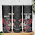 Custom Wales Rugby Skinny Tumbler Welsh Dragon Mascot Black Version