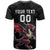 Custom Wales Rugby T Shirt Welsh Dragon Mascot Black Version