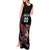 Custom Wales Rugby Tank Maxi Dress Welsh Dragon Mascot Black Version