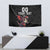 Custom Wales Rugby Tapestry Welsh Dragon Mascot Black Version