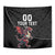 Custom Wales Rugby Tapestry Welsh Dragon Mascot Black Version