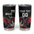 Custom Wales Rugby Tumbler Cup Welsh Dragon Mascot Black Version