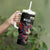 Custom Wales Rugby Tumbler With Handle Welsh Dragon Mascot Black Version