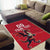 Custom Wales Rugby Area Rug Welsh Dragon Mascot Red Version