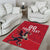 Custom Wales Rugby Area Rug Welsh Dragon Mascot Red Version