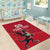 Custom Wales Rugby Area Rug Welsh Dragon Mascot Red Version