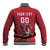 Custom Wales Rugby Baseball Jacket Welsh Dragon Mascot Red Version