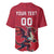 Custom Wales Rugby Baseball Jersey Welsh Dragon Mascot Red Version