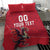 Custom Wales Rugby Bedding Set Welsh Dragon Mascot Red Version