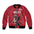 Custom Wales Rugby Bomber Jacket Welsh Dragon Mascot Red Version