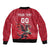 Custom Wales Rugby Bomber Jacket Welsh Dragon Mascot Red Version