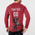 Custom Wales Rugby Button Sweatshirt Welsh Dragon Mascot Red Version