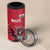 Custom Wales Rugby 4 in 1 Can Cooler Tumbler Welsh Dragon Mascot Red Version