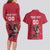 Custom Wales Rugby Couples Matching Long Sleeve Bodycon Dress and Hawaiian Shirt Welsh Dragon Mascot Red Version