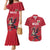 Custom Wales Rugby Couples Matching Mermaid Dress and Hawaiian Shirt Welsh Dragon Mascot Red Version